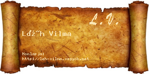 Léh Vilma névjegykártya